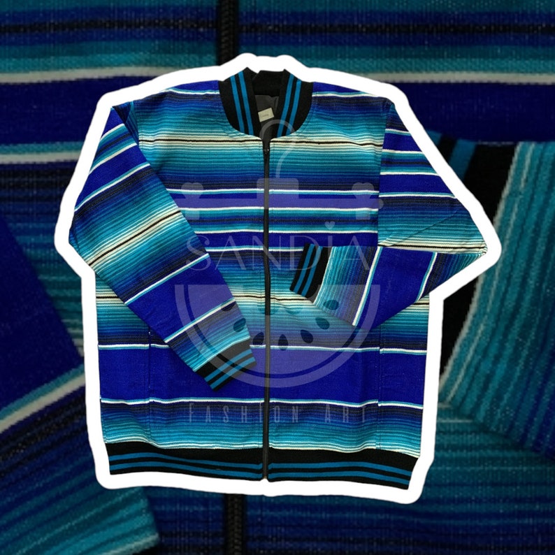 Serape Baja Mexican Women's Bomber Jacket