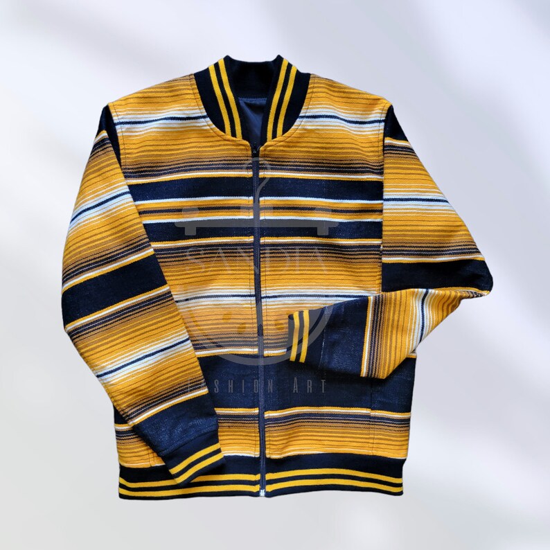 Mexican Sarape Bomber Jacket Etsy