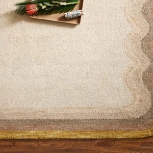 New Modern Hand Tufted Hooked Loop Pile Rug Handmade Luxury 100% Woolen ...