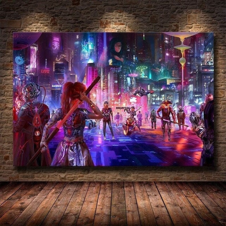 Futuristic Canvas Print Posters and Wall Art Picture for Living Room