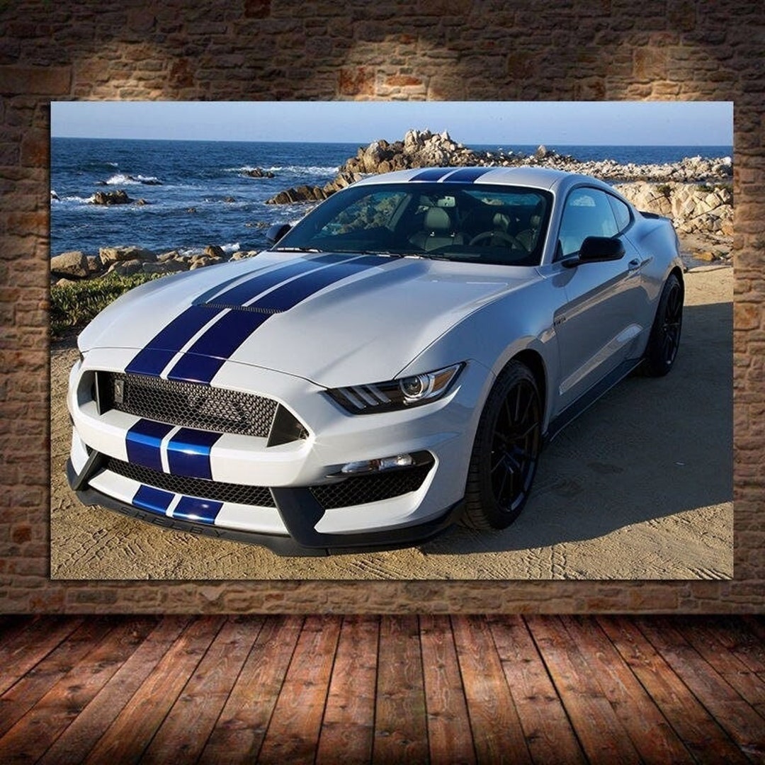 Wall Art Print Mustang Car Auto in Sunset, Gifts & Merchandise