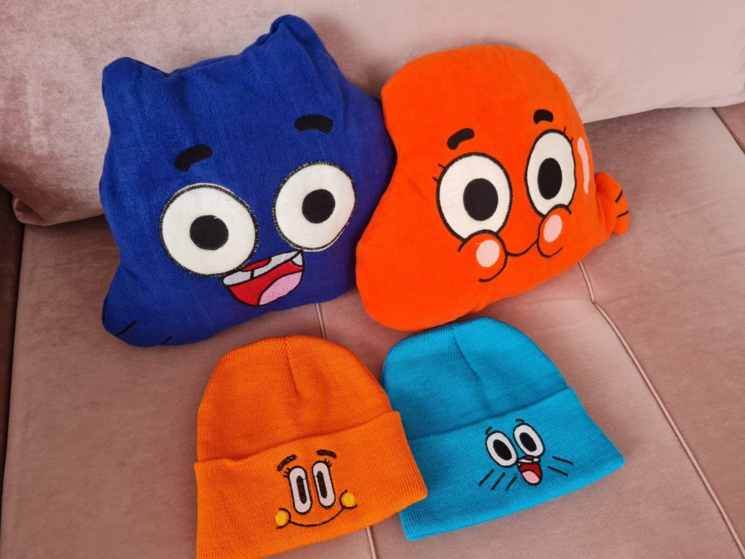 Gumball and Darwin Pillow & Beanie Cartoon Pillo gumball Etsy