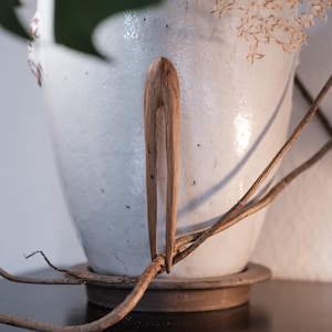 Handgeschnitzte Haarnadel aus Haselnussholz – Natürlicher Haarschmuck für Hochsteckfrisuren, Locken & Dreads - Haarschmuck Boho