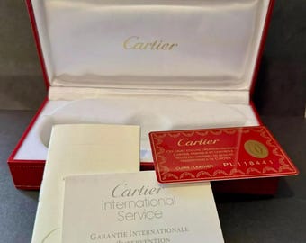 Vintage Authentic Must De CARTIER Lunette Eyeglasses Box Empty With Certificates