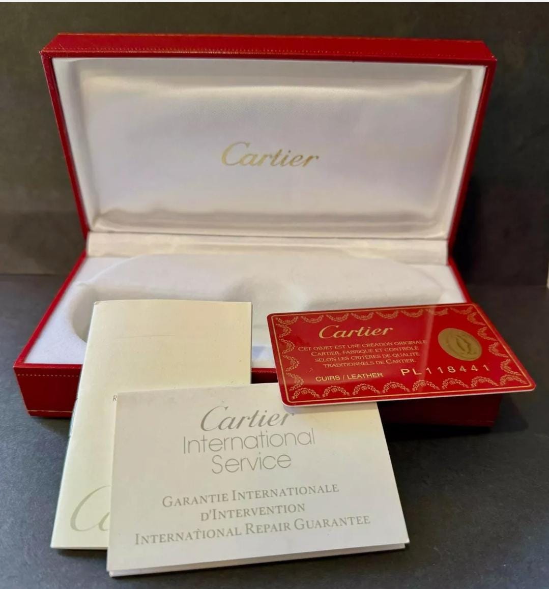 Vintage Authentic Must De CARTIER Lunette Eyeglasses Box