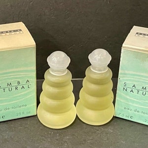 Vintage Eau de Toilette SAMBA NATURAL, Lot of 2 mini miniature 7,5 ml, NOS