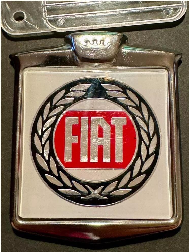 ヴィンテージ FIAT by RENAMEL フロント クローム バッジ エンブレム