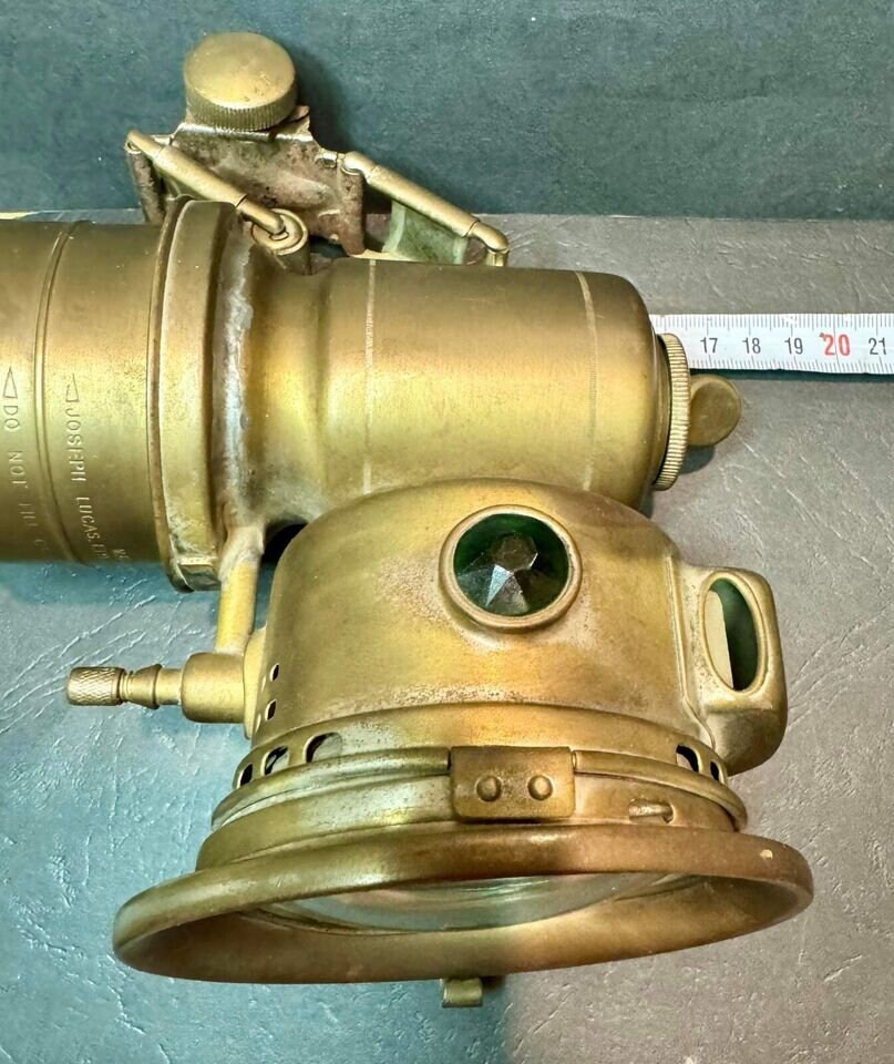 Vintage Brass LUCAS King of the Road Carbide Front Bicycle Cycle