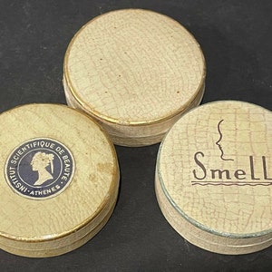 Vintage Rouge anos 60, lote de 3 caixas de papelão em pó COMPLETA, fabricada na Grécia (ΝΟS)