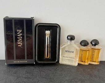 Lote de 4 Eau de Toilette en miniatura auténticos - Armani by Giorgio Armani - Miniaturas vintage coleccionables