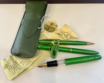 Pluma estilográfica vintage DAUER FEDER 4 HEMA 56, bolígrafo y portaminas, sin probar, N0S, Alemania