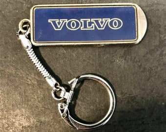 Vintage VOLVO logo car Double sided Key Ring Key-chain Metal Key Holder (NOS)