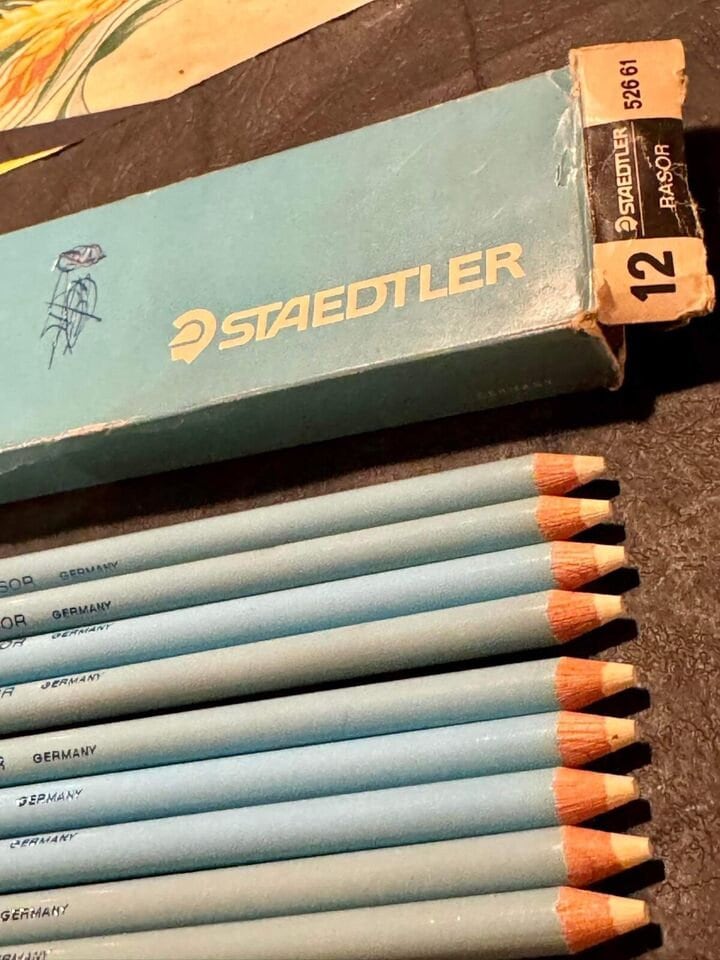 ヴィンテージ STAEDTLER-Rasor 鉛筆消しゴム (9 個セット) ドイツ製 No