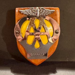 Vintage AA Motor Club Mitglied Metall Auto Club Abzeichen