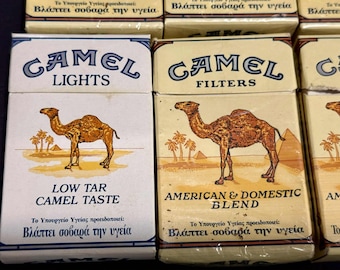 vintage camel cigarette packs Vintage CAMEL Cigarettes Lot of 8 Empty Packets for Collection