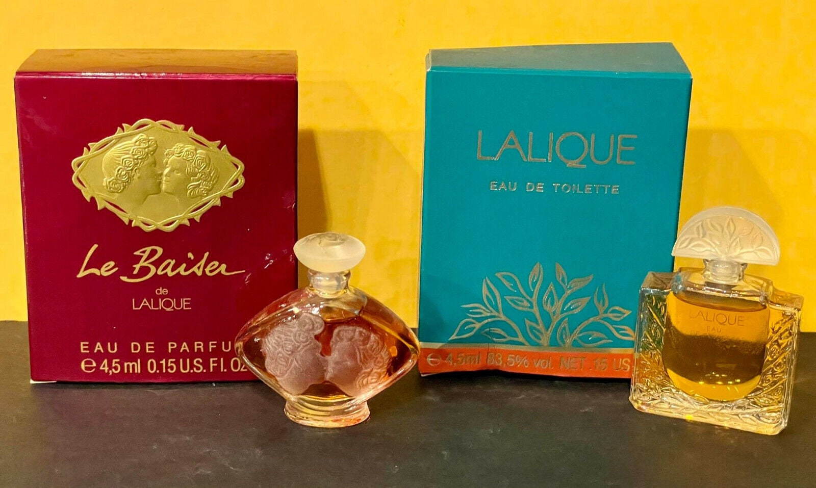 ヴィンテージ LALIQUE ラリック ルベゼ オード 30ml Vintage LALIQUE Eau De Toilette & Eau De Parfum LE BAISER 4,5ml