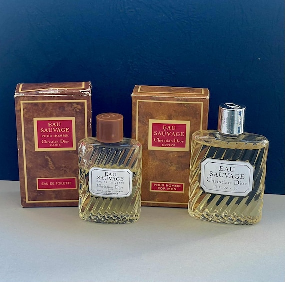 Christian Dior EAU SAUVAGE Lot of 2 Miniatures (10&14ml) Eau De