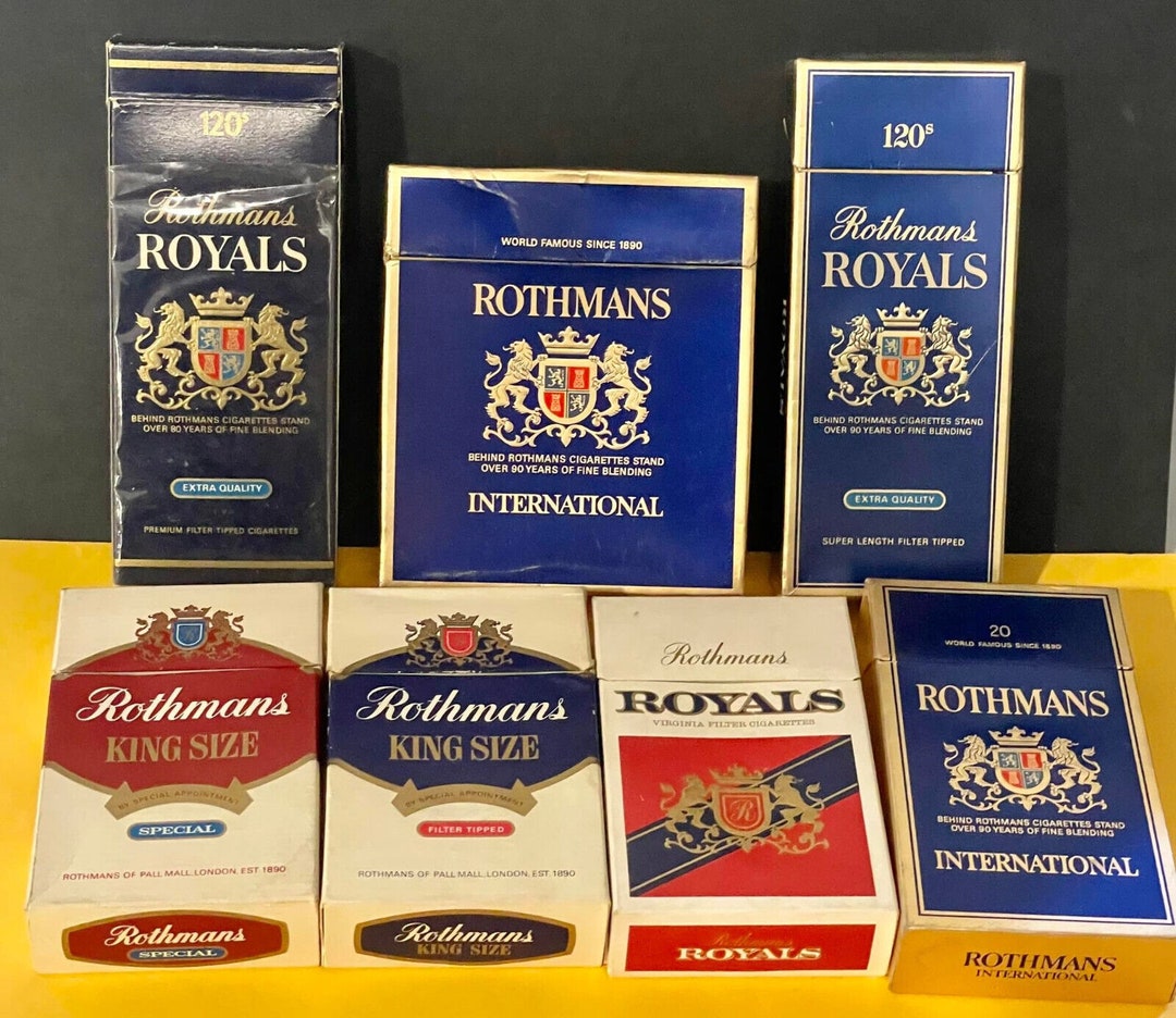 Vintage ROTHMANS Cigarettes lot of 7 Empty Packets for Etsy
