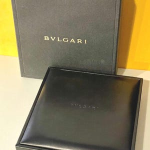 BVLGARI Jewelry Box Empty Gift Leather Wooden Box With Outer Carton Box (NOS)