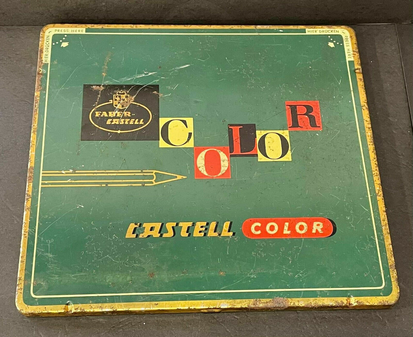7 Vintage Unused Faber-Castell 2914 Yellow Lumber Crayons West Germany Made