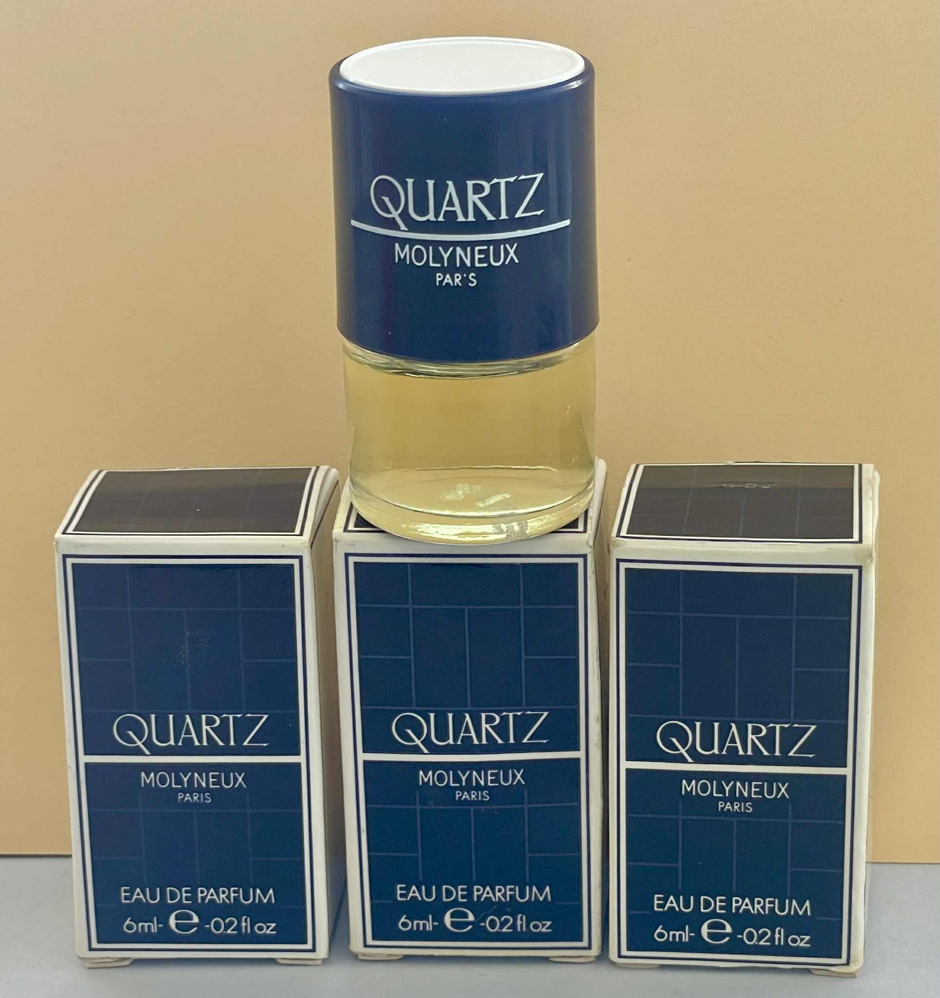 Quartz Molyneux Paris Lot of 3 Miniatures Eau De Parfum 6ml Boxed