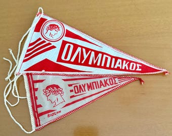 Fanion Vintage AEK Athènes – Club Grec – Banderín De Foot – Collection