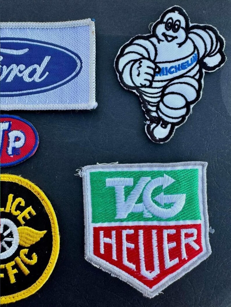 Vintage Lot of 7 Automotive Patches Racing (lotus, Ford, Bristol, STP ...
