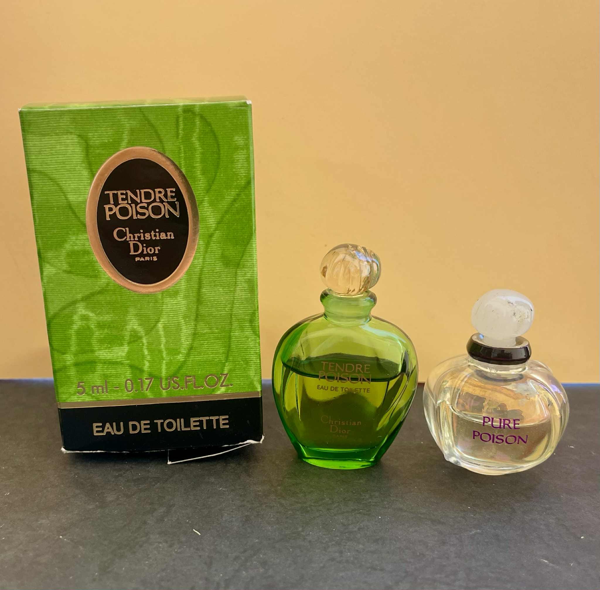 POISON by Christian DIOR Lot of 2 Miniatures Eau De Toilette 5ml