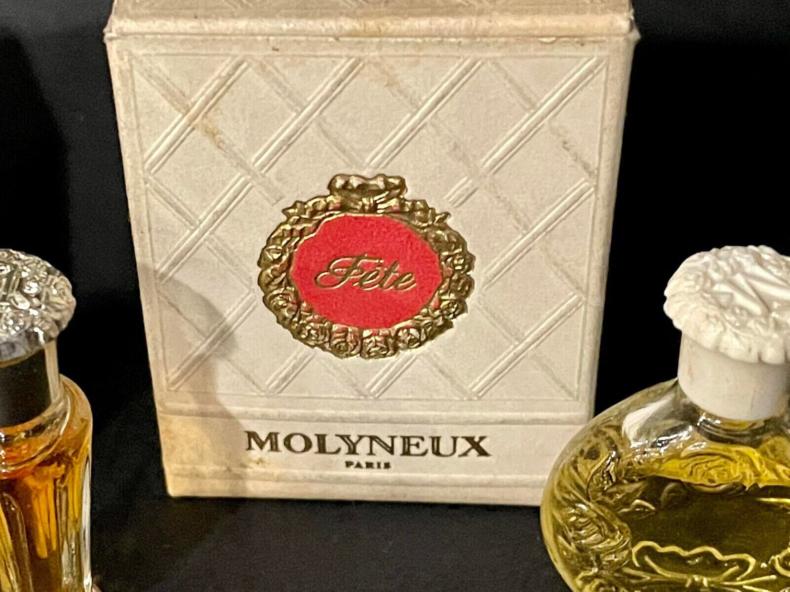 Vintage Parfum FETE by MOLYNEUX, Lot of 2 (4 & 3ml), Paris
