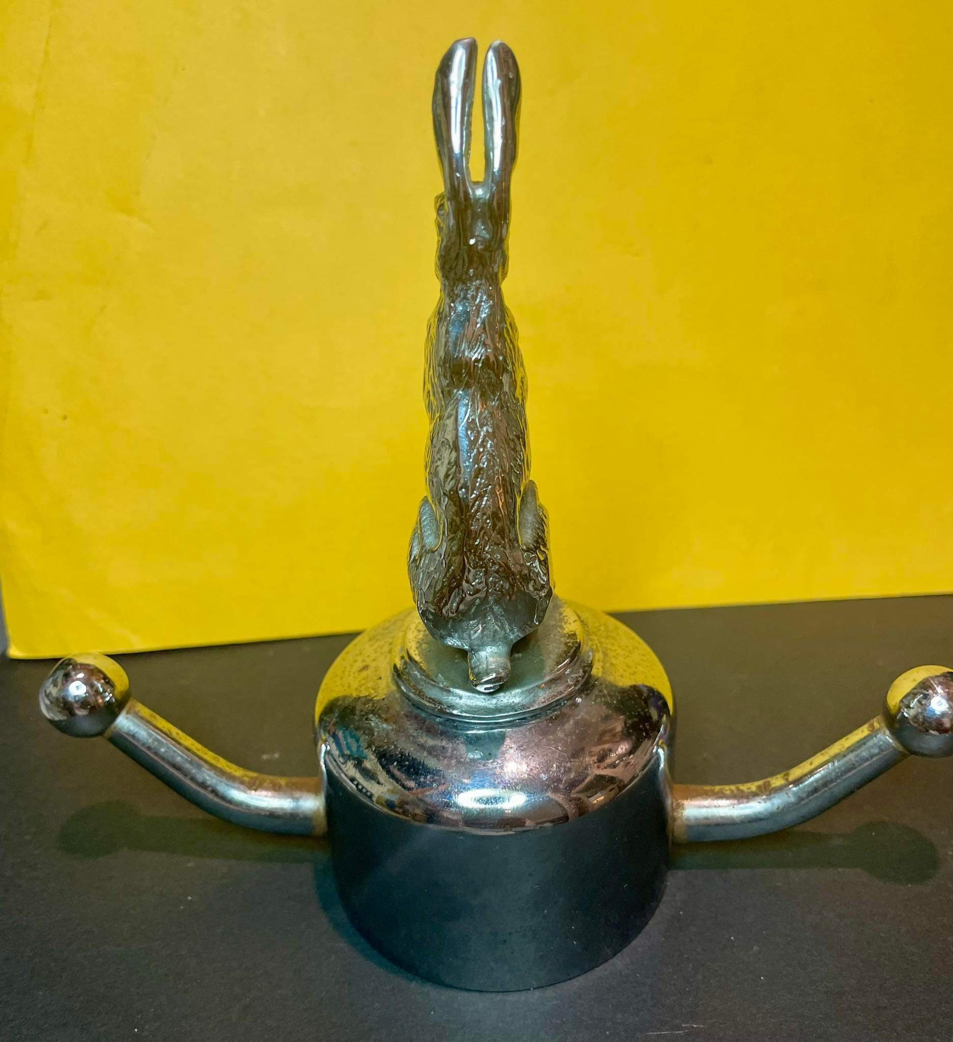 Original British AEL Chrome Plated ALVIS HARE Rabbit Car Mascot Hood