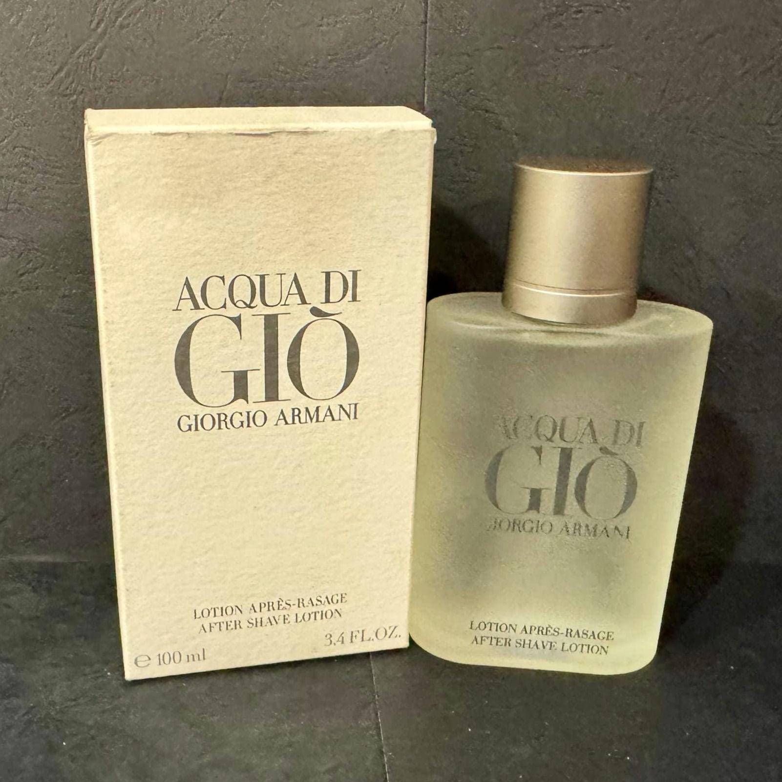 Giorgio Armani Acqua Di Gio 100ml Aftershave Lotion Boxed