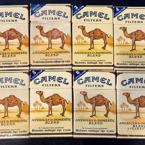 Vintage CAMEL Cigarettes lot of 8 Empty Packets For Collection