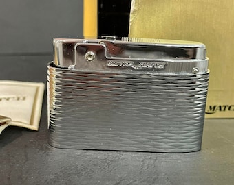 Vintage Antique SILVER MATCH Compound Lighter made in France 60&#39;s, Unused Boxed