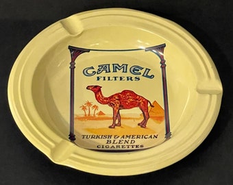 Vintage CAMEL Cigarette Tin Ashtray, From Greece 80’s-90’s New Old Stock