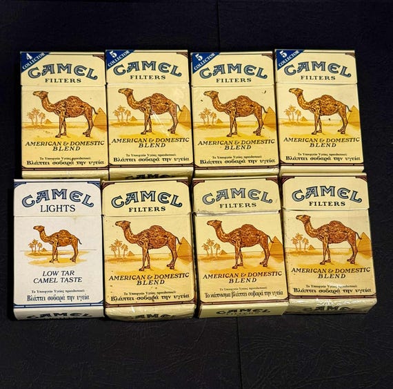 camel cigarette codes Vintage CAMEL Cigarettes Lot of 8 Empty Packets for Collection