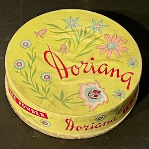 Vintage DORIANA American Type Face Powder 50s, Cartón Art deco Box Full (ΝΟS)