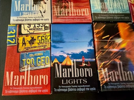 how much is a pack of marlboro cigarettes in montana Vintage MARLBORO Cigarettes Lot of 10 Empty Packets for Collection