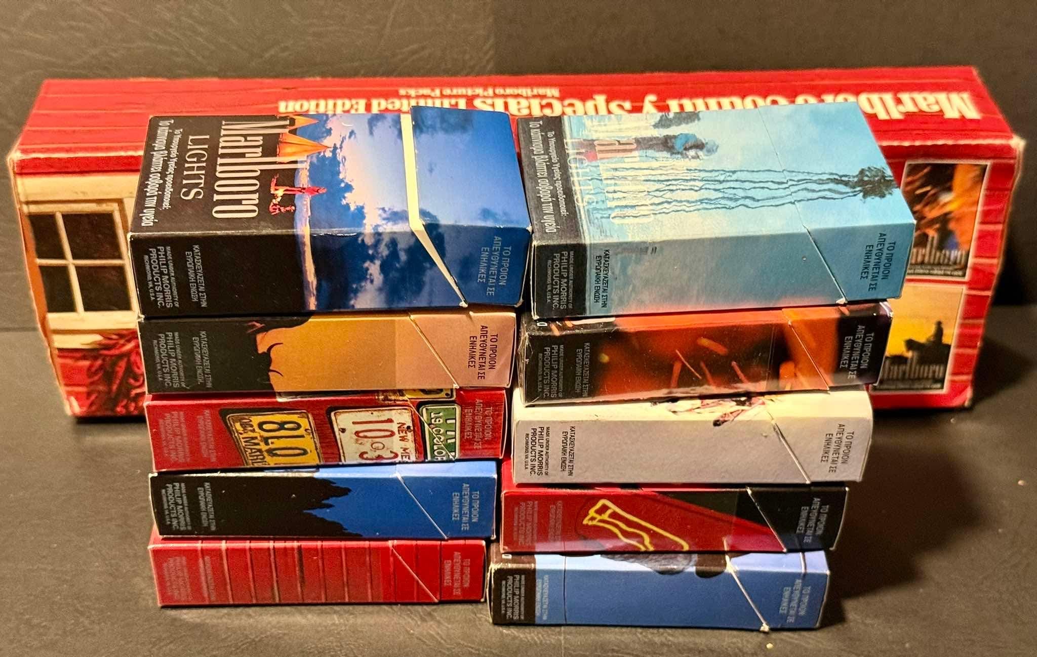 Marlboro 缶 2個セット／レプリカの箱付き Vintage MARLBORO Cigarettes Lot of 10, Limited Edition, Country