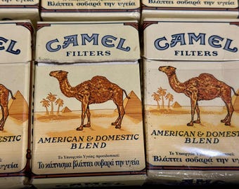 Vintage CAMEL Cigarettes Lot of 8 Empty Packets for Collection