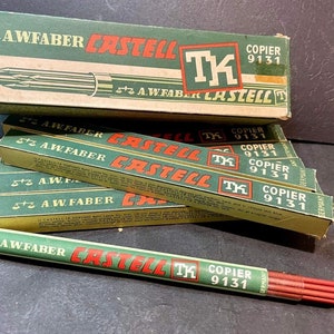 Vintage FABER CASTELL Copier 9131 (lot of 6 tubes of 12 lead each) Germany