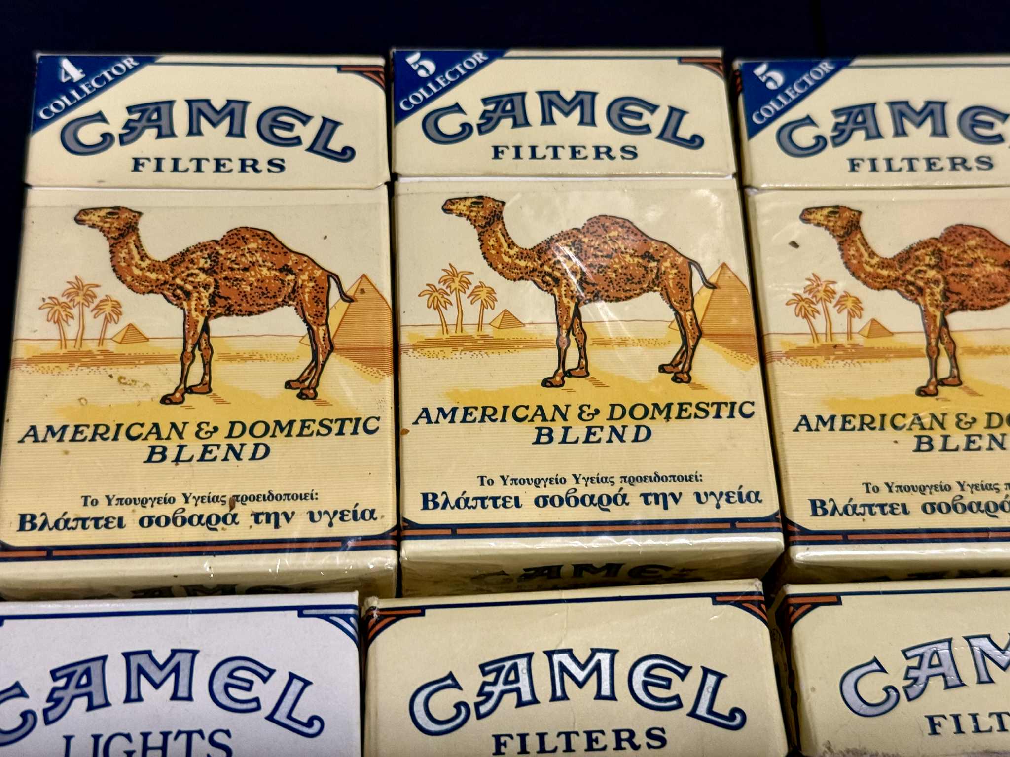 Vintage CAMEL Cigarettes Lot of 8 Empty Packets for Collection