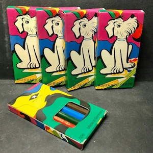 Vintage colour pencils EBERHARD FABER (lot of 5 boxes) made in Germany (NOS)