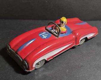 Ancien jouet voiture JOUSTRA tôle et plastique MATRA SIMCA BAGHEERA 55 orange