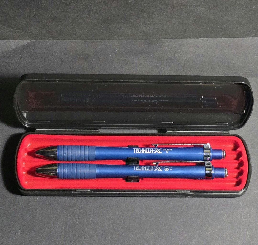 Pentel Lot of 2 VINTAGE Pen and Pencil TECHNICA-X PW45-C and and