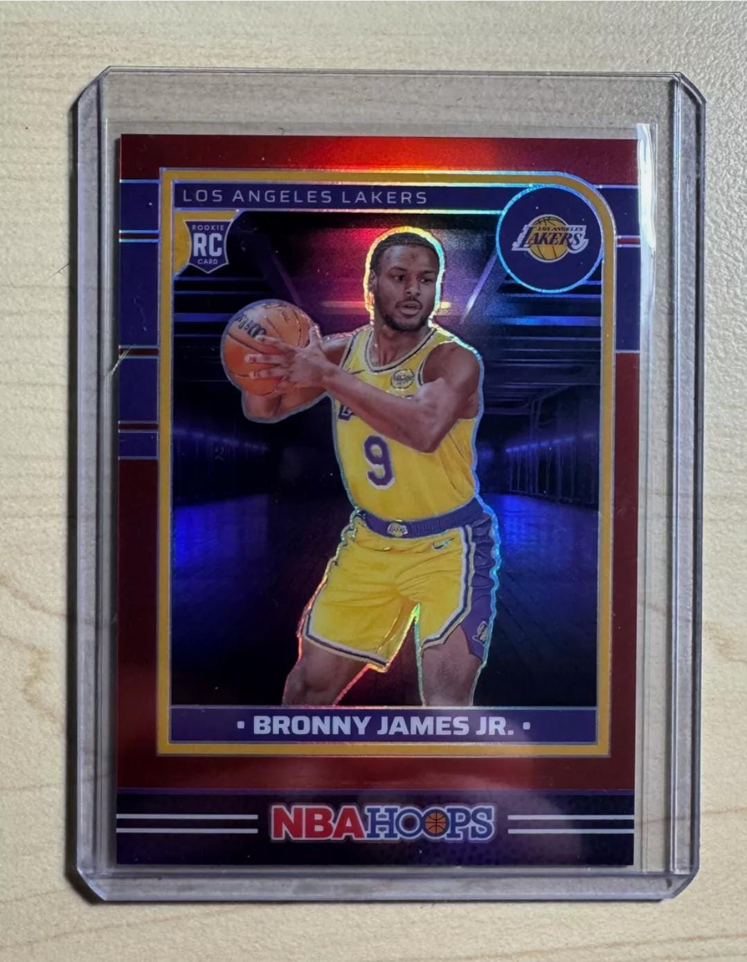 2024-25 Panini NBA Hoops Bronny James Jr. Red Prizm RC /99 La