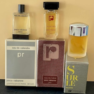 Paco Rabanne PARIS lot of 3 Miniatures Eau De Toilette and Parfum with box