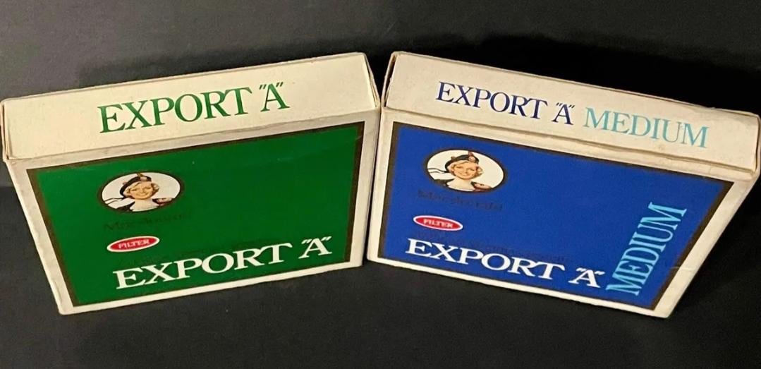 Vintage EXPORT “A” Cigarettes (lot of 2), Empty Packets for Collection