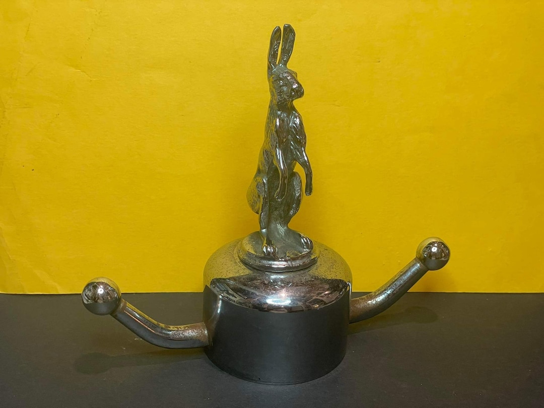 Original British AEL Chrome Plated ALVIS HARE Rabbit Car Mascot Hood