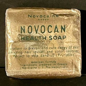 Vintage NOVOCAN Health soap, made in Greece, New Old Stock (NOS)