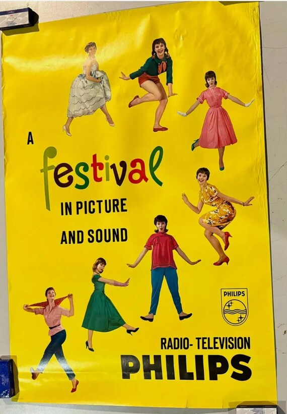 Poster Manifesto Locandina Pubblicitaria d'Epoca Stampa Vintage Radio Irradio